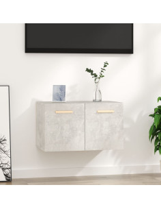 Mobile a Parete Grigio Cemento 60x36,5x35 cm Legno Multistrato