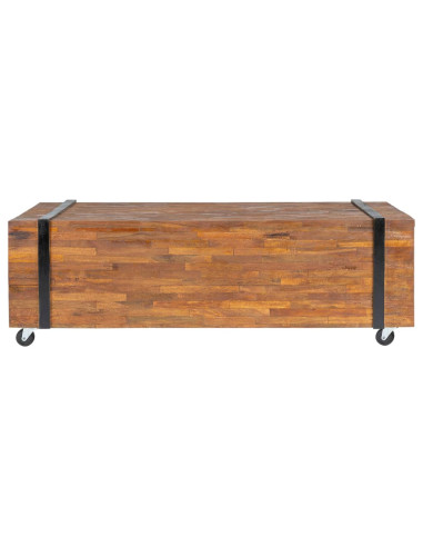 Tavolino da Caffè 110x45x38 cm in Legno Massello di Teak