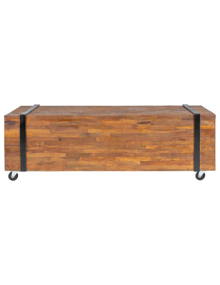 Tavolino da Caffè 110x45x38 cm in Legno Massello di Teak