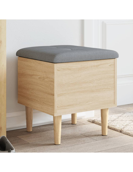 Panca Portaoggetti Rovere Sonoma 42x42x46 cm Legno Multistrato