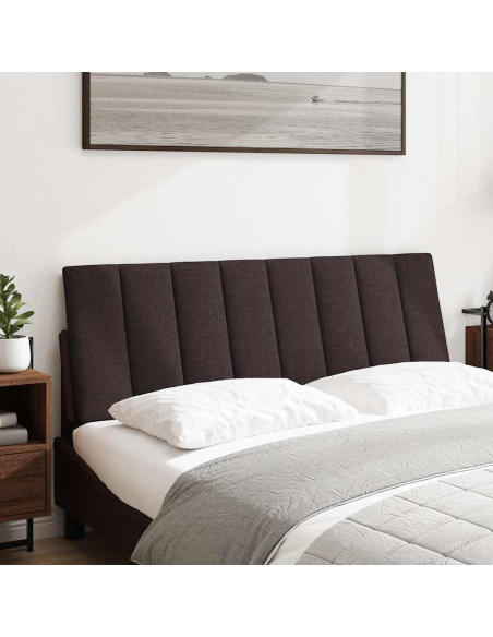 Cuscino Testiera Hanko Marrone Scuro 120 cm in Tessuto