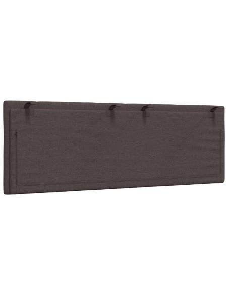 Cuscino Testiera Hanko Marrone Scuro 120 cm in Tessuto