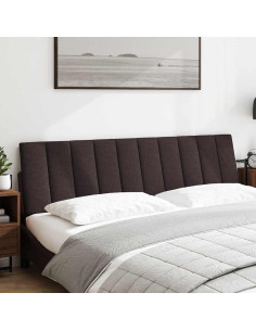 Cuscino Testiera Hanko Marrone Scuro 180 cm in Tessuto