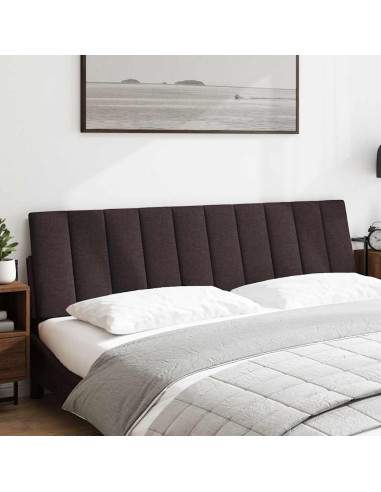 Cuscino Testiera Hanko Marrone Scuro 180 cm in Tessuto