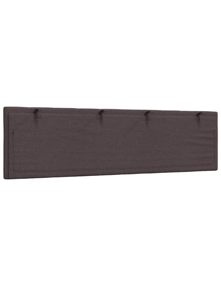 Cuscino Testiera Hanko Marrone Scuro 180 cm in Tessuto