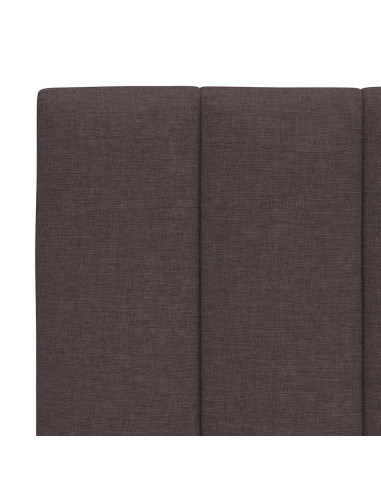 Cuscino Testiera Hanko Marrone Scuro 180 cm in Tessuto