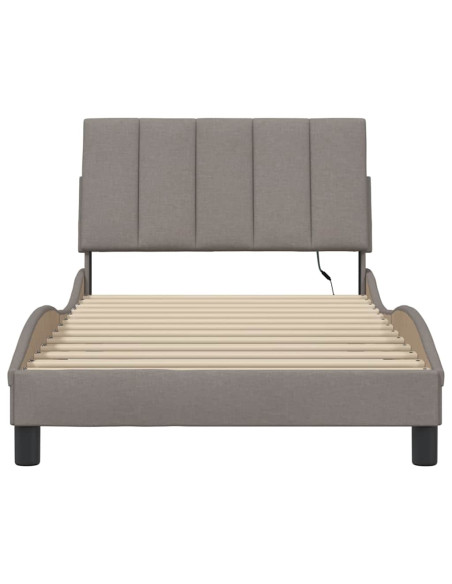 Giroletto senza Materasso Hanko Tortora 100x200 cm in Tessuto