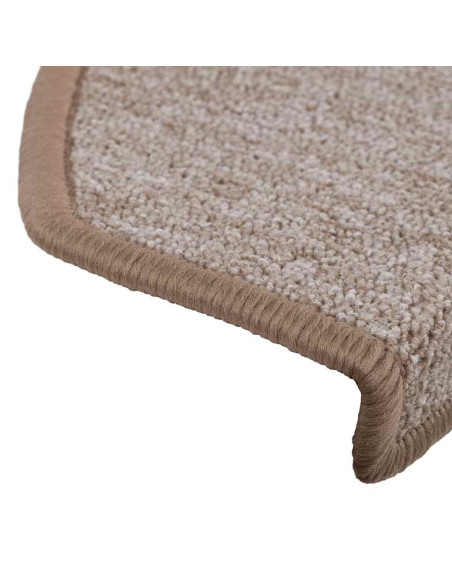 Tappetini per scale 20 pz 65x24x4 cm Marrone chiaro Semicircolari Grandi