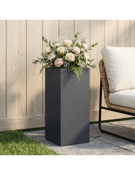 Vaso da giardino Antracite 20 x 20 x 50 cm