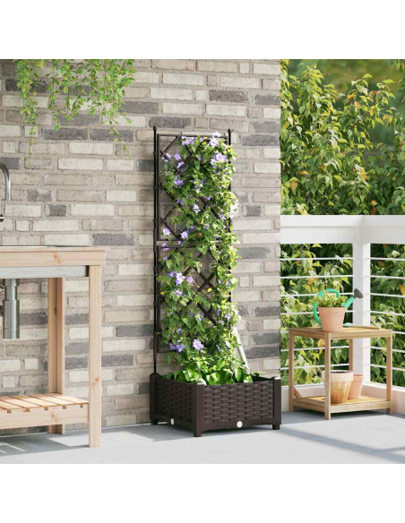 Vaso da giardino Marrone 40 x 40 x 125,5 cm PP