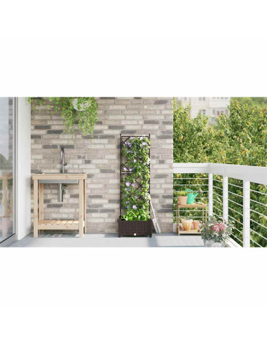 Vaso da giardino Marrone 40 x 40 x 125,5 cm PP