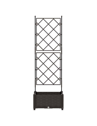 Vaso da giardino Marrone 40 x 40 x 125,5 cm PP