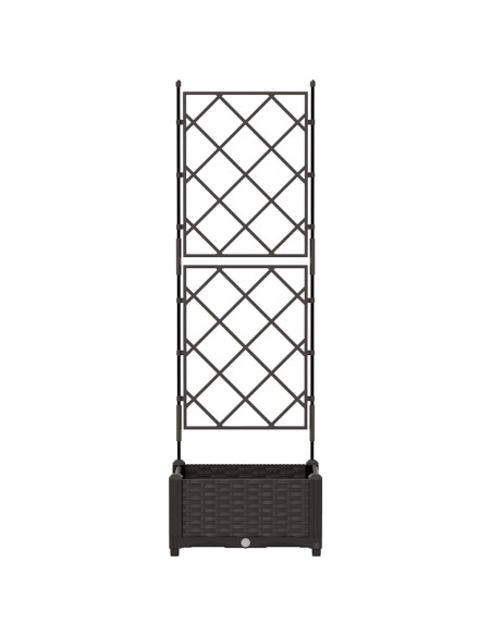 Vaso da giardino Marrone 40 x 40 x 125,5 cm PP