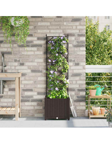 Vaso da giardino Marrone 40 x 40 x 143 cm PP
