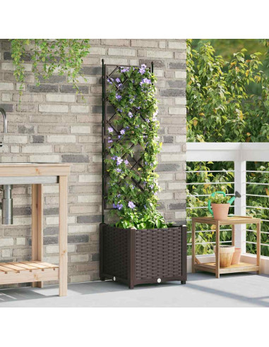 Vaso da giardino Marrone 40 x 40 x 143 cm PP
