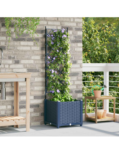 Vaso da giardino Grigio 40 x 40 x 143 cm PP