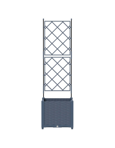 Vaso da giardino Grigio 40 x 40 x 143 cm PP