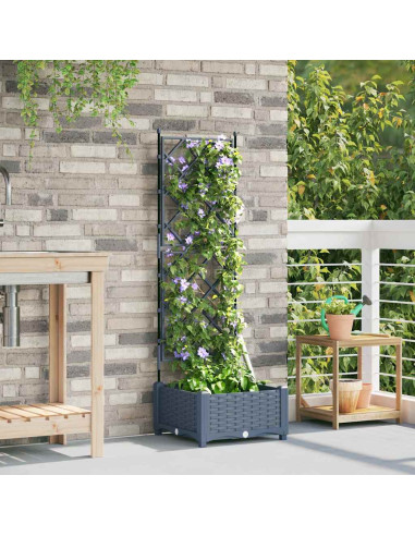 Vaso da giardino Grigio Chiaro 40 x 40 x 125,5 cm PP