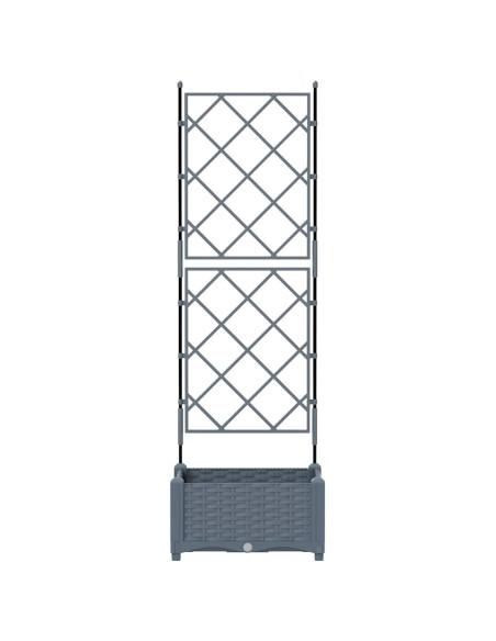 Vaso da giardino Grigio Chiaro 40 x 40 x 125,5 cm PP