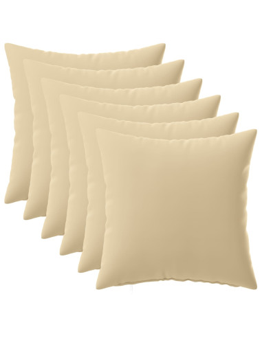 Federa 6 pcs HEERLEN Beige 40 x 40 cm Poliestere