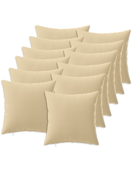 Federa 12 pcs HEERLEN Beige 40 x 40 cm Poliestere