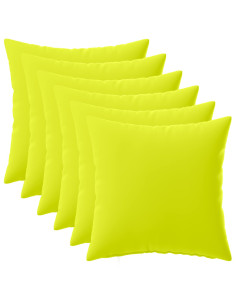 Federa 6 pcs HEERLEN Verde brillante. 40 x 40 cm Poliestere