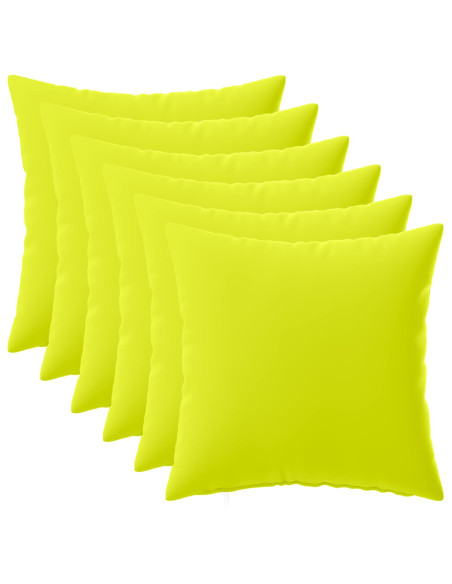 Federa 6 pcs HEERLEN Verde brillante. 40 x 40 cm Poliestere