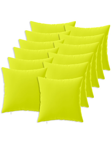 Federa 12 pcs HEERLEN Verde brillante. 40 x 40 cm Poliestere