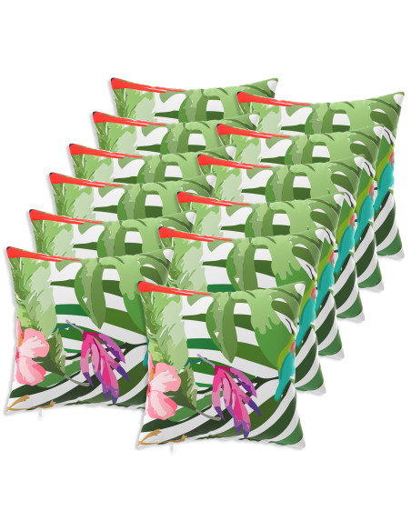 Federa 12 pcs HEERLEN Nero 40 x 40 cm Poliestere