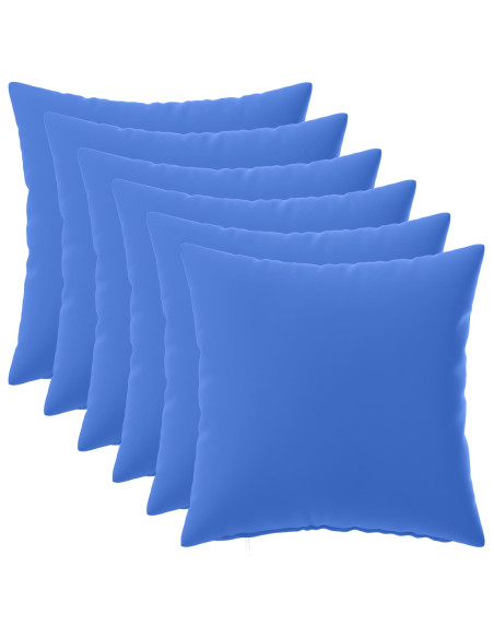 Federa 6 pcs HEERLEN Blu Reale 40 x 40 cm Poliestere