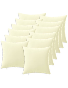 Federa 12 pcs HEERLEN Crema 40 x 40 cm Poliestere