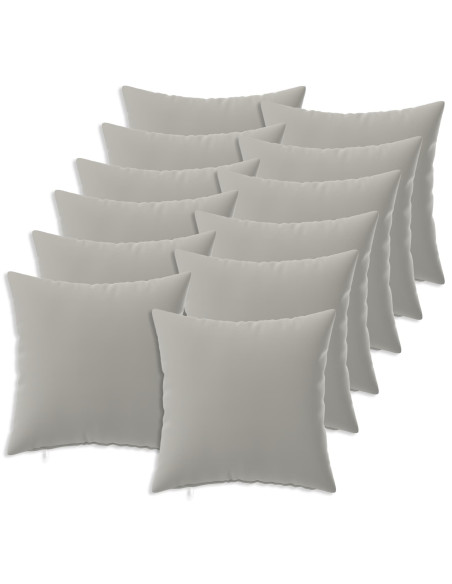 Federa 12 pcs HEERLEN Grigio 40 x 40 cm Poliestere