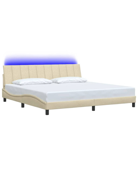 Giroletto senza Materasso Hanko Crema 200x200 cm in Tessuto
