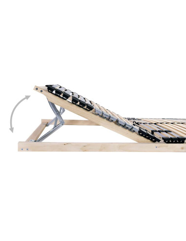 Base a doghe Marrone 70 x 190 cm Legno massello di faggio