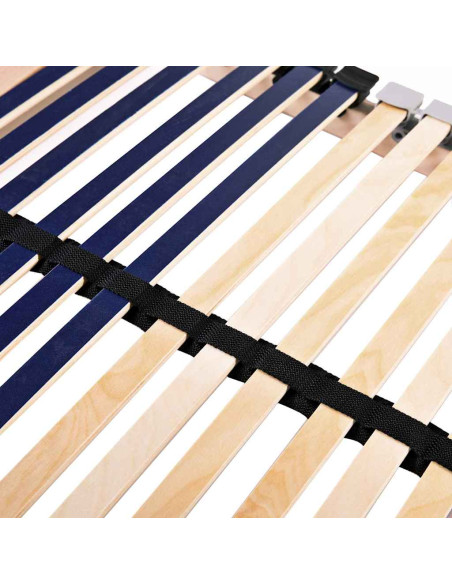 Base a doghe Marrone 70 x 190 cm Legno massello di faggio