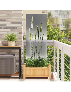 Schermo per privacy in giardino Floreale Argento 50 x 140 cm