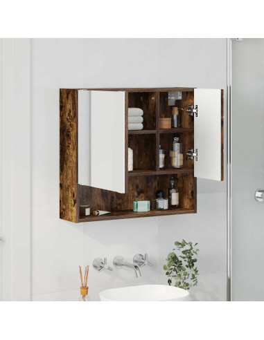 Mobiletto per specchio Rovere fumé 59 x 17 x 55 cm