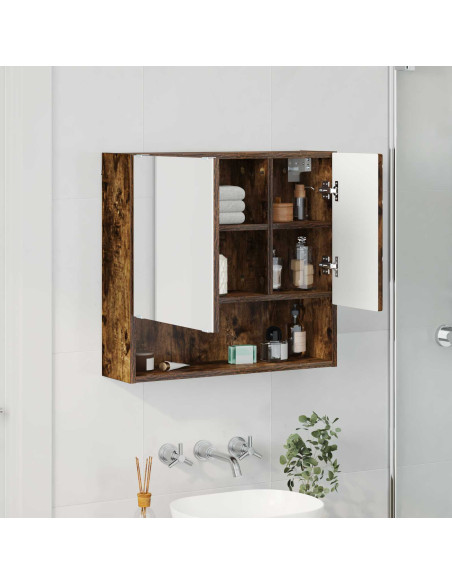 Mobiletto per specchio Rovere fumé 59 x 17 x 55 cm