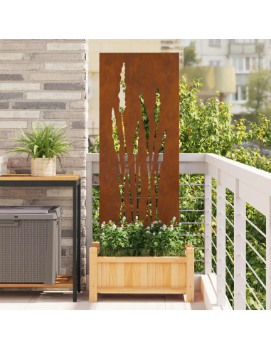Schermo per privacy in giardino Floreale Ruggine 50 x 140 cm