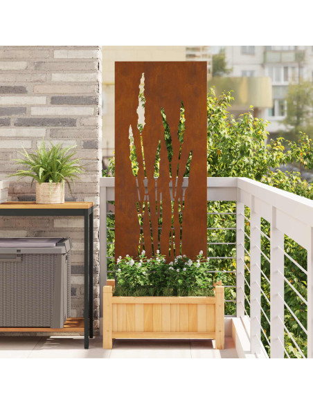Schermo per privacy in giardino Floreale Ruggine 50 x 140 cm