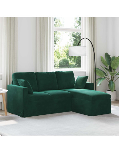 Divano Verde Scuro 178 x 134 x 80 cm Velluto