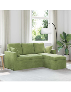 Divano Verde chiaro 178 x 134 x 80 cm Velluto