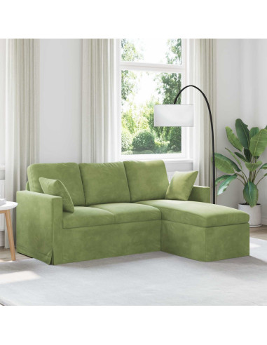 Divano Verde chiaro 178 x 134 x 80 cm Velluto