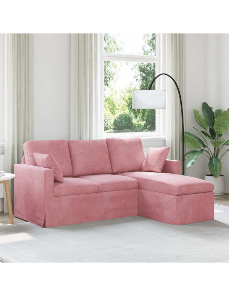 Divano Rosa 178 x 134 x 80 cm Velluto