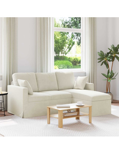 Divano Crema 178 x 134 x 80 cm Velluto