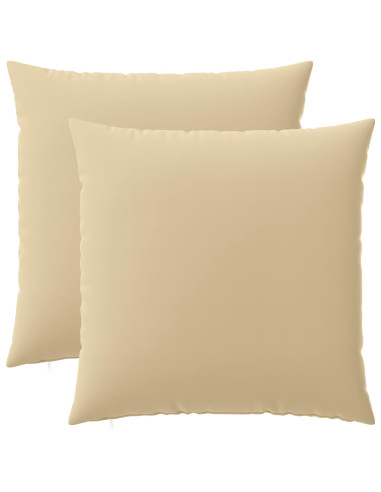 Federa 2 pcs HEERLEN Beige 60 x 60 cm Poliestere