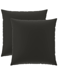 Federa 2 pcs HEERLEN Nero 60 x 60 cm Poliestere