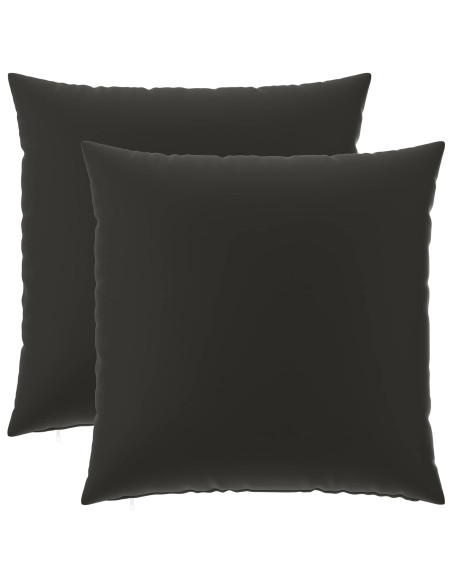 Federa 2 pcs HEERLEN Nero 60 x 60 cm Poliestere