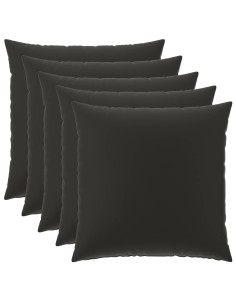 Federa 6 pcs HEERLEN Nero 60 x 60 cm Poliestere