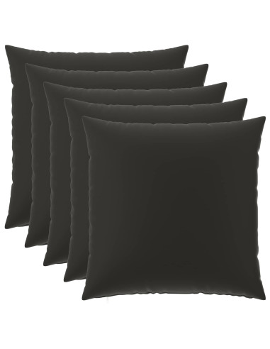 Federa 6 pcs HEERLEN Nero 60 x 60 cm Poliestere